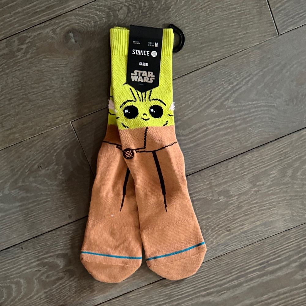 Stance Star Wars Grogu Socks in Yellow and Tan